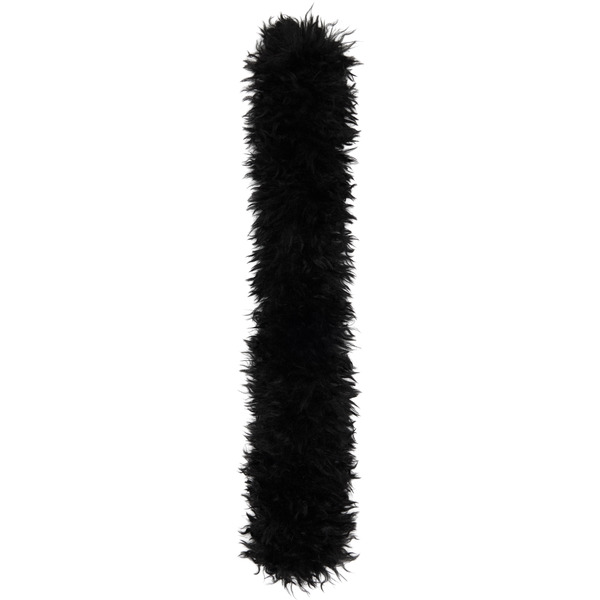  Anna Sui Black Faux-fur Scarf 
