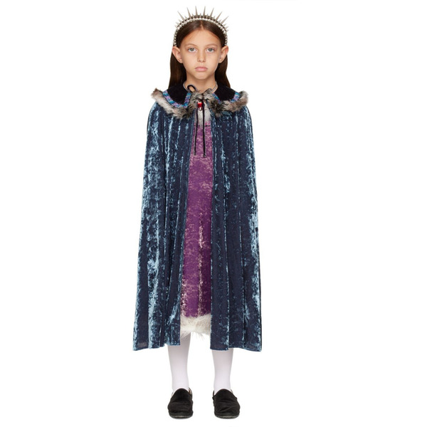  Anna Sui Mini Ssense Exclusive Kids Blue Prince Halloween Cape 