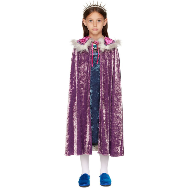  Anna Sui Mini Ssense Exclusive Kids Purple Prince Halloween Cape 