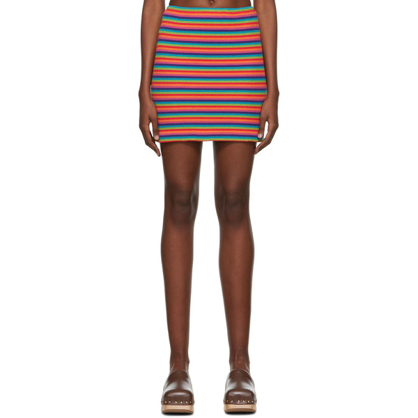  Anna Sui Ssense Exclusive Multicolor Cotton Mini Skirt 