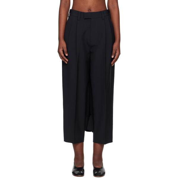  Ao Yes Navy Ruffle Trousers 