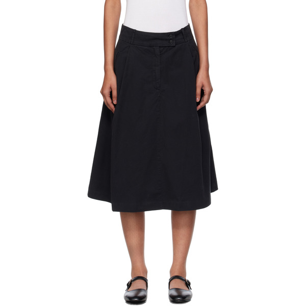  A.p.c. Black Deborah Midi Skirt 