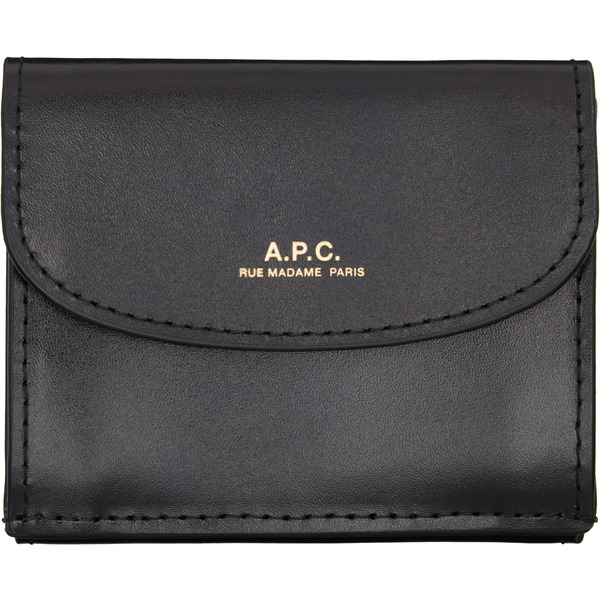  A.p.c. Black Trifold Genève Wallet 