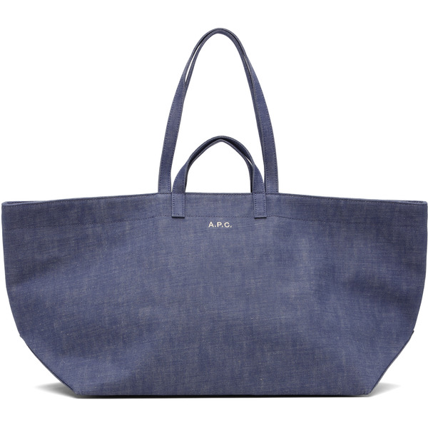  A.p.c. Blue 'le Drummer' Toile Tote 