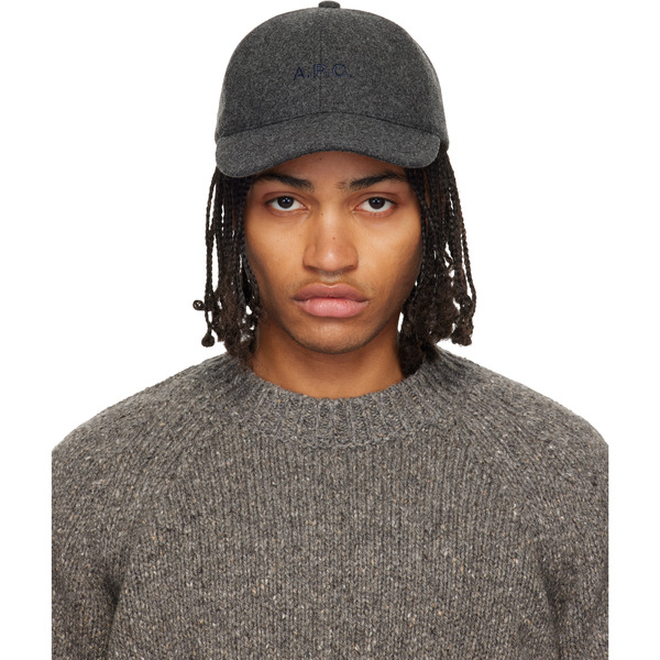  A.p.c. Gray Charlie Baseball Cap 