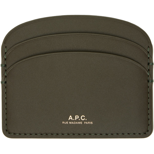  A.p.c. Khaki Demi-lune Card Holder 
