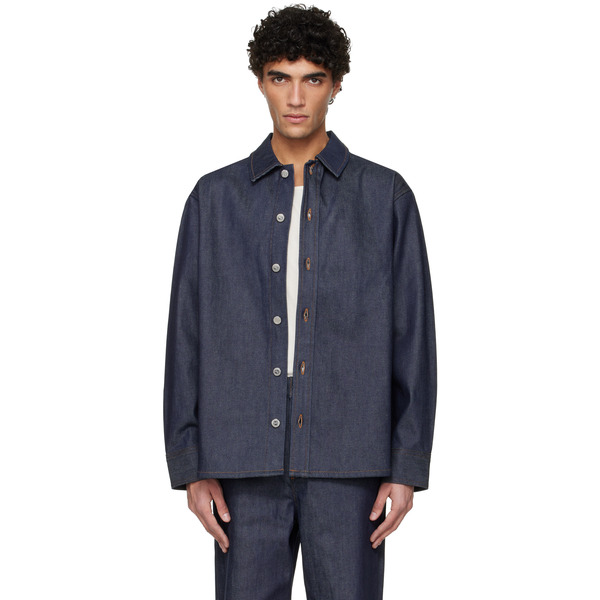  A.p.c. Navy Japanese Denim Jacket 