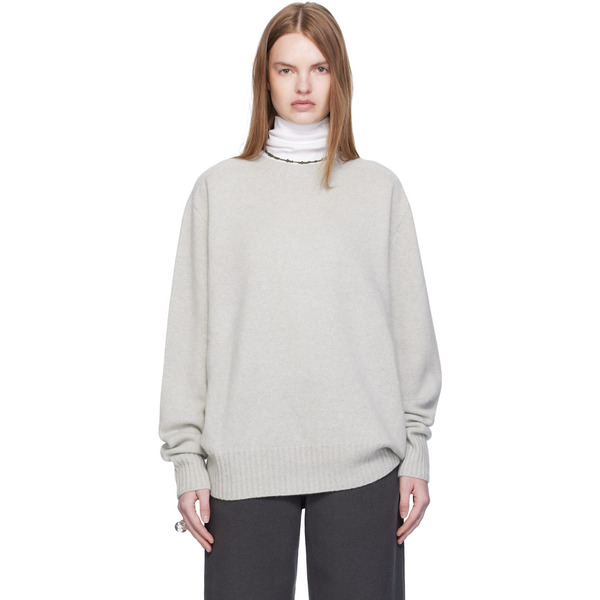  Arch The Gray Cashmere Relaxed Pullover Sweater 