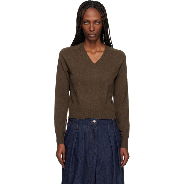  Arch4 Brown Boston V-neck Sweater 