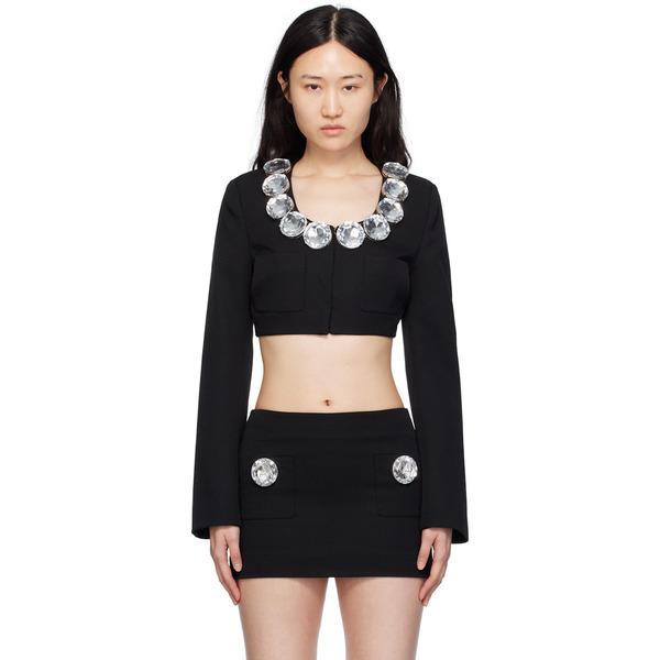  Area Black Jumbo Crystal Blazer 