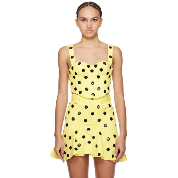  Area Yellow Polka Dot Top 
