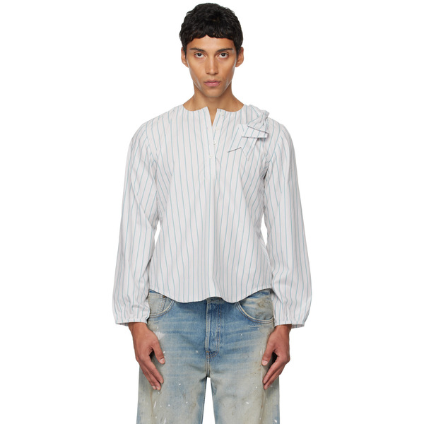  Ashley Williams Green Stripe Bow Shirt 