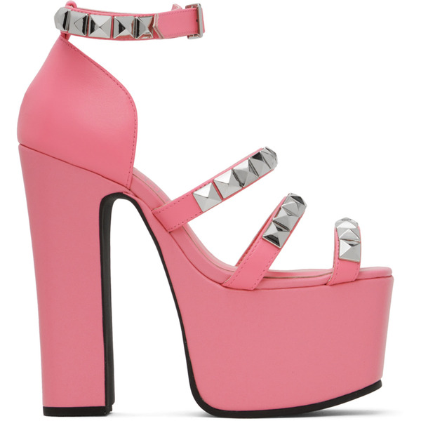  Ashley Williams Pink Studded Iris Heels 
