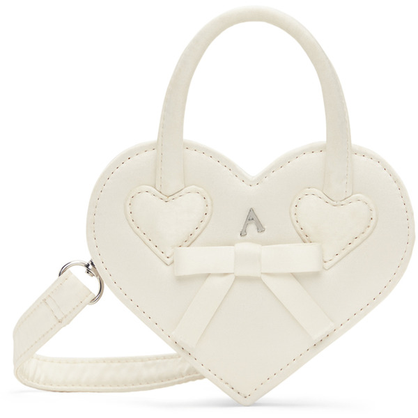 Ashley Williams Ssense Exclusive Kids White Mini Heart Bag 