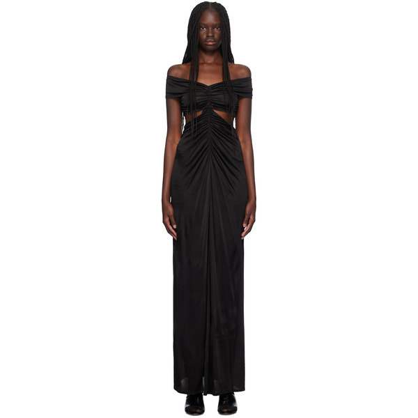  Atlein Black Cutout Maxi Dress 