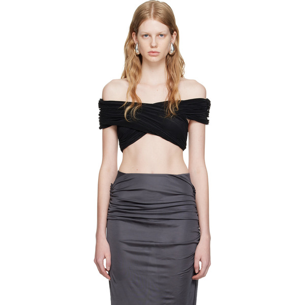  Atlein Black Pleated Camisole 