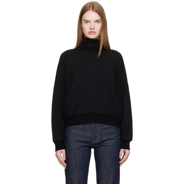  Auralee Black Light Wool Pullover Sweatshirt 