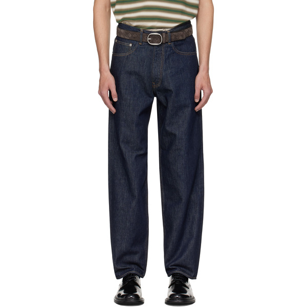  Auralee Indigo Hard Twist Denim Wide Jeans 
