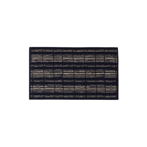  Autumn Sonata Navy & Off-white Esther Bath Mat 