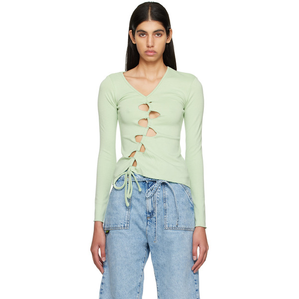  Avavav Ssense Exclusive Green Long Sleeve T-shirt 