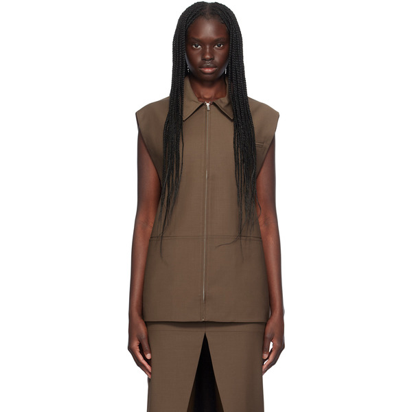  Aya Muse Brown Castor Vest 