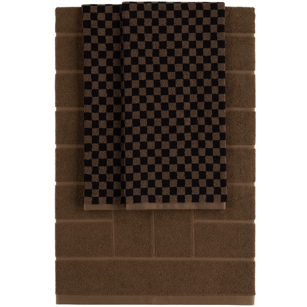  Baina Brown & Black Essential Bathroom 04 Set 