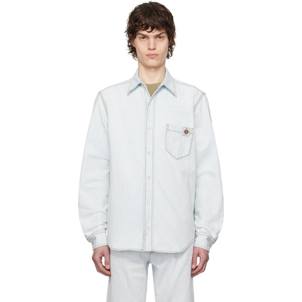  Bally Blue Faded Denim Shirt 
