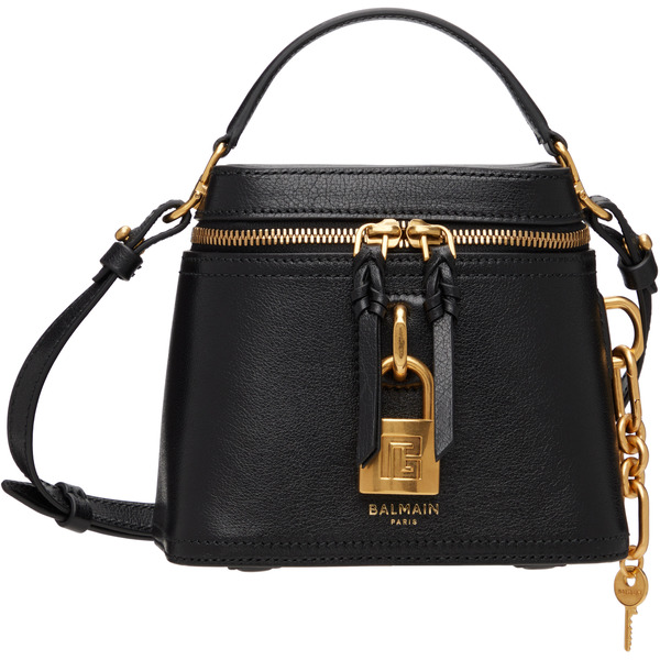  Balmain Black Pulse Vanity Bag 