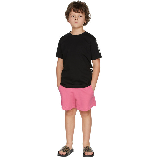  Balmain Kids Pink French Terry Shorts 