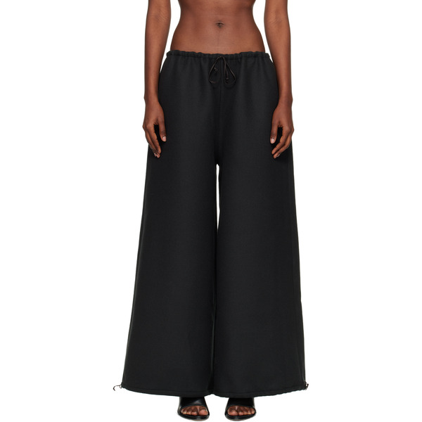  Bambou Roger Kwong Gray Double Face Wool Drap Trousers 