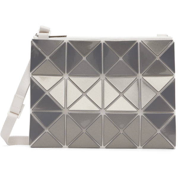  Bao Bao Issey Miyake Gray Lucent Metallic Messenger Bag 