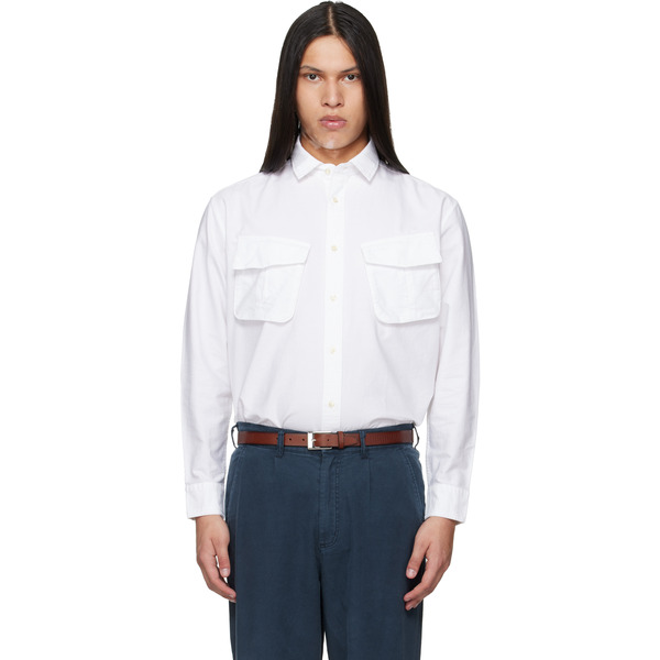  Barbour White Arnham Oversized Oxford Jungle Shirt 