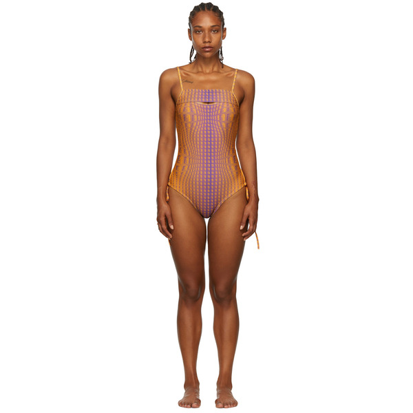  Barragán Ssense Exclusive Orange & Purple Peeka One-piece Swimsuit 