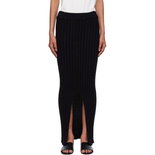  Baserange Black Macau Midi Skirt 