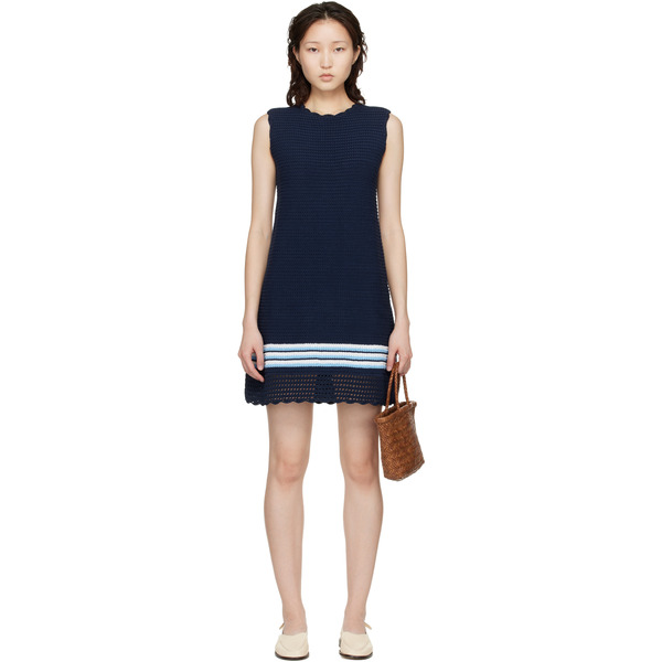  B.b. Wallace Navy Reinhardt Minidress 