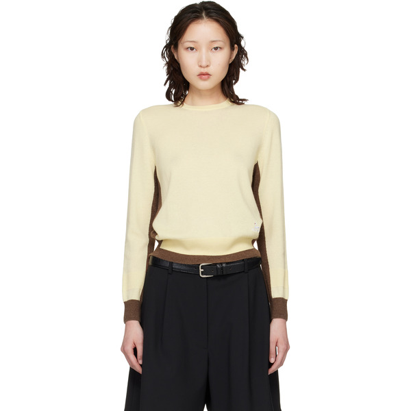  B.b. Wallace Yellow & Brown Hockney Sweater 