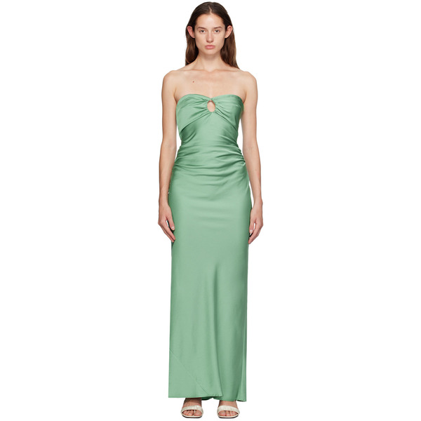  Bec + Bridge Green Emilia Strapless Maxi Dress 