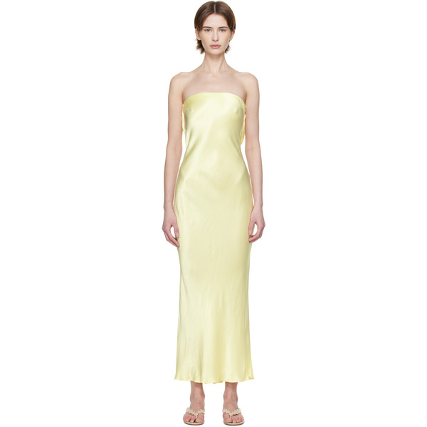  Bec + Bridge Yellow Moon Dance Strapless Maxi Dress 