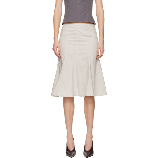  Belle Anna Taupe Kaya Midi Skirt 