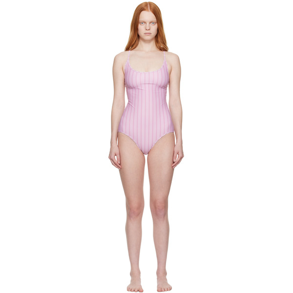  Bellini Bikini Pink & White Saona Swimsuit 