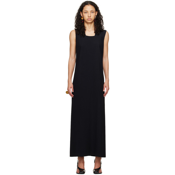  Bite Black Wide Strap Maxi Dress 