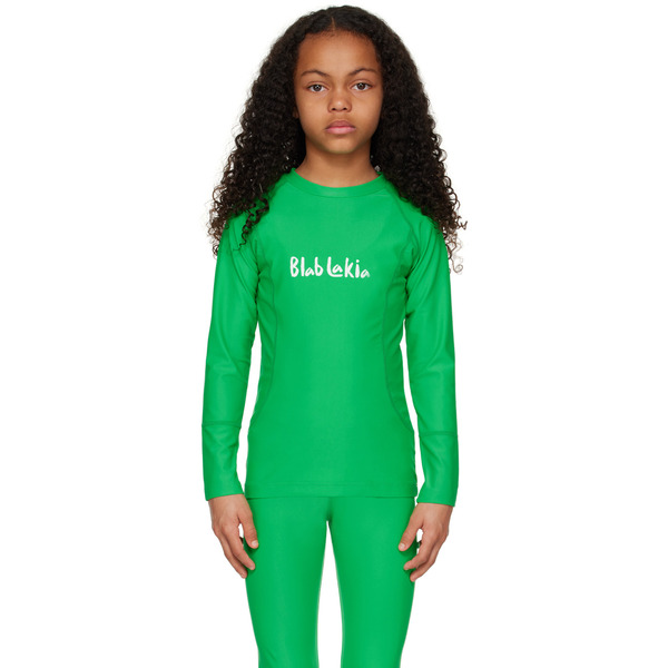  Blablakia Kids Green Blah Rash Guard 
