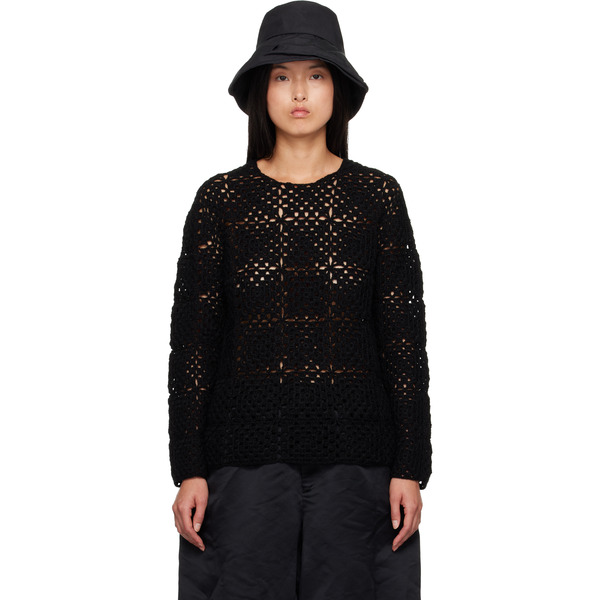  Black Comme Des Garçons Black Crocheted Sweater 