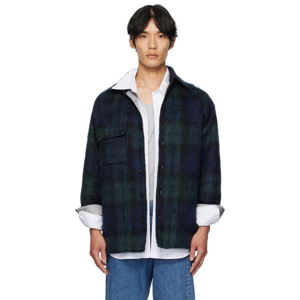  Bless Navy & Green N°80 Woodhacker Shirt Jacket 