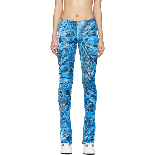  Blumarine Blue Snake Leggings 