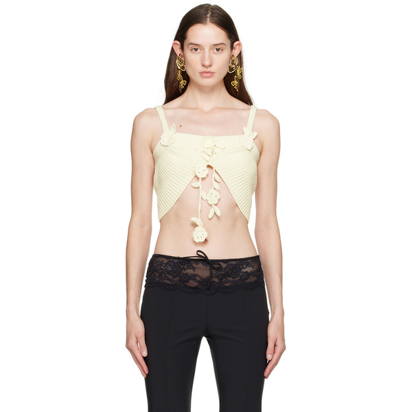  Blumarine Off-white Flower Camisole 