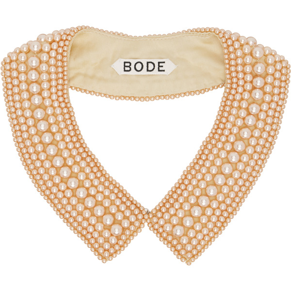  Bode Beige Pearl Collar Choker 