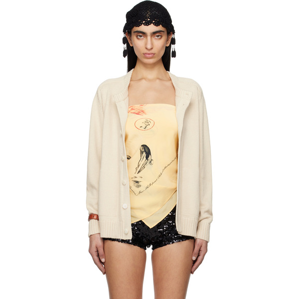  Bode Off-white Meringue Cardigan 