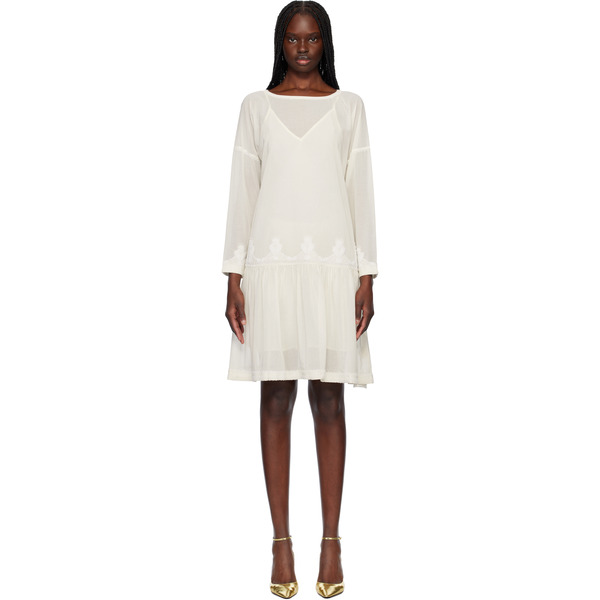  Bode Off-white Salt Marsh Midi Dress 