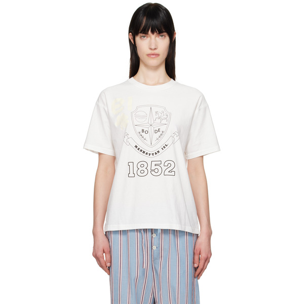  Bode White Crest Reversible T-shirt 